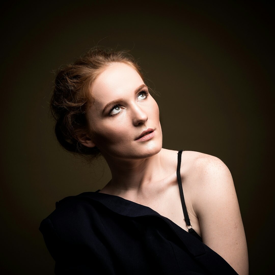 Studio portrait of a friendly middle aged woman