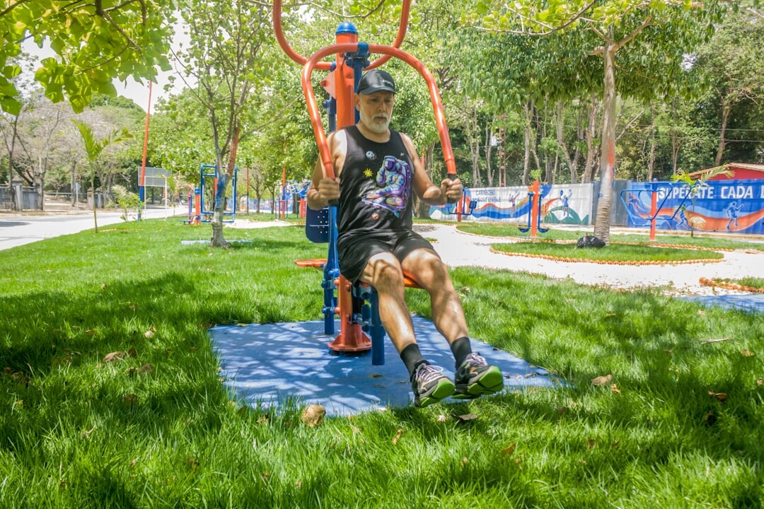 senior man exercising outdoors